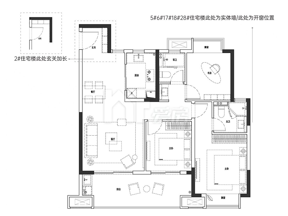 112㎡ 三室兩廳兩衛(wèi)