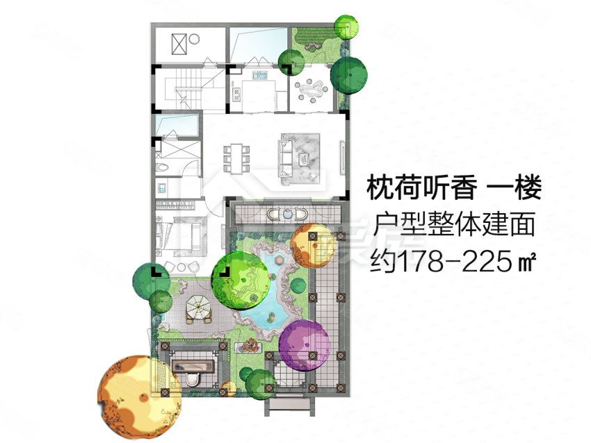 聯(lián)排別墅， 建面200平米