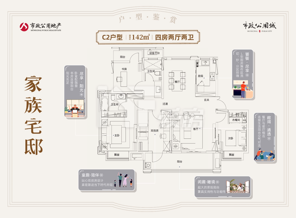 洋房142㎡戶型