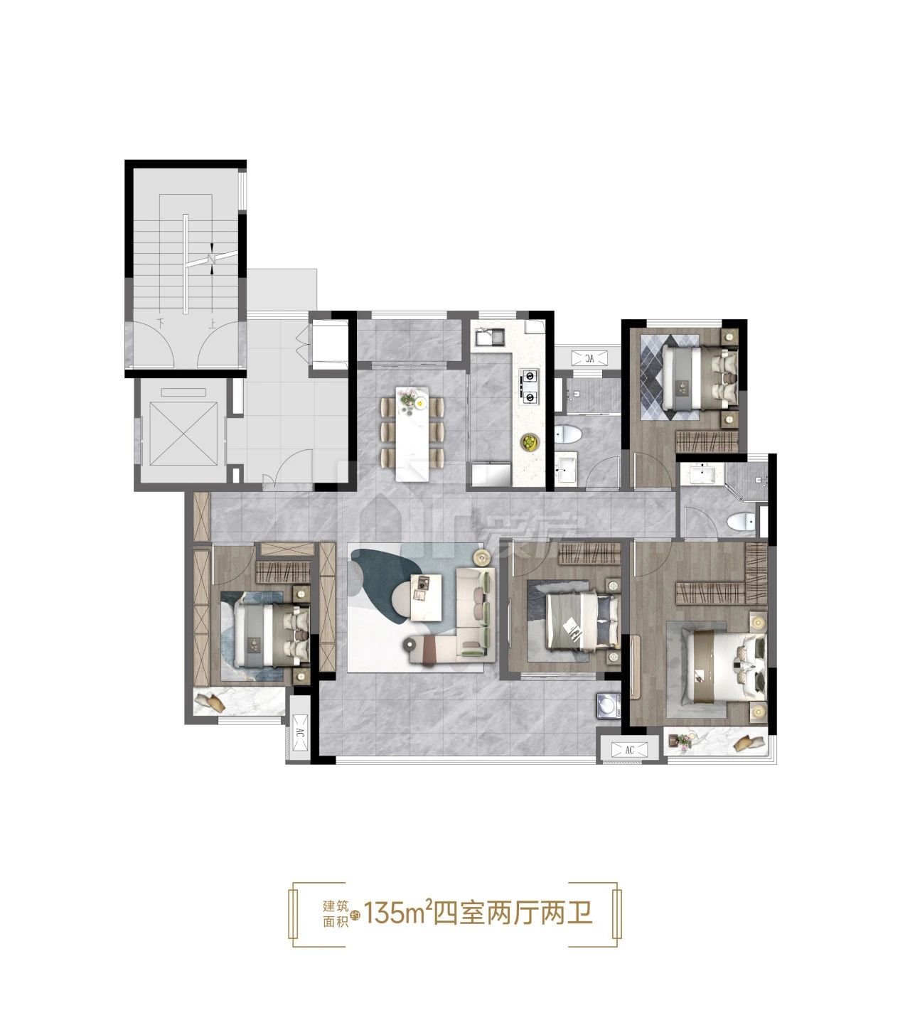 保利天匯三期135㎡戶型.jpg