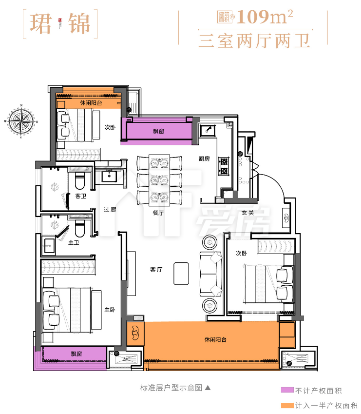 小高層109㎡戶型